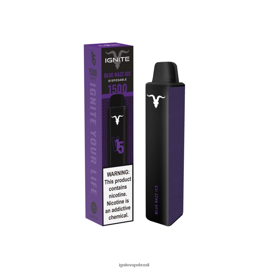 IGNITE V15 caneta vaporizadora - IGNITE Puffs 46LBN4107 gelo azul