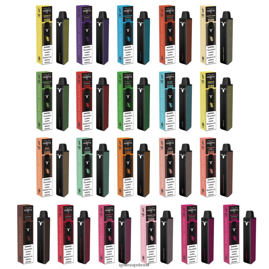 IGNITE V15 caneta vaporizadora - IGNITE Puffs 46LBN4107 gelo azul