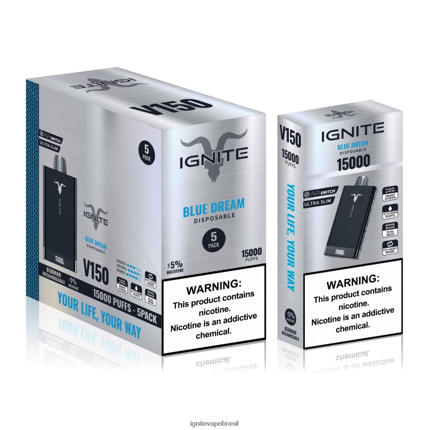 IGNITE V150 caneta vape pacote com 5 - Comprar IGNITE Vape 46LBN410 explosão de frutas vermelhas