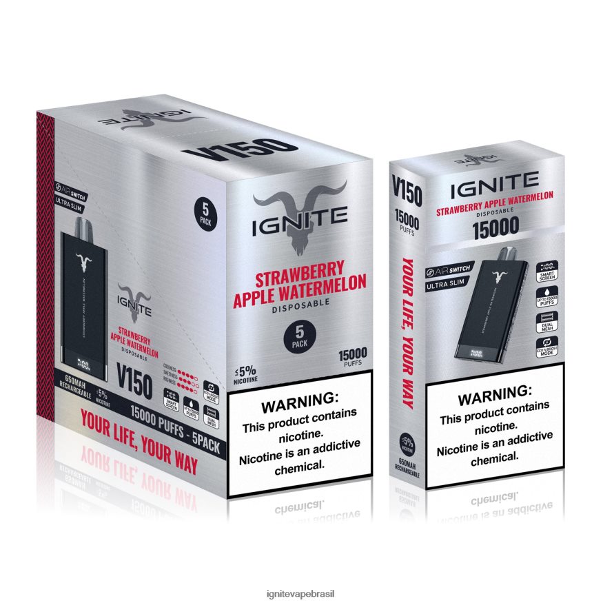 IGNITE V150 caneta vape pacote com 5 - Comprar IGNITE Vape 46LBN410 explosão de frutas vermelhas