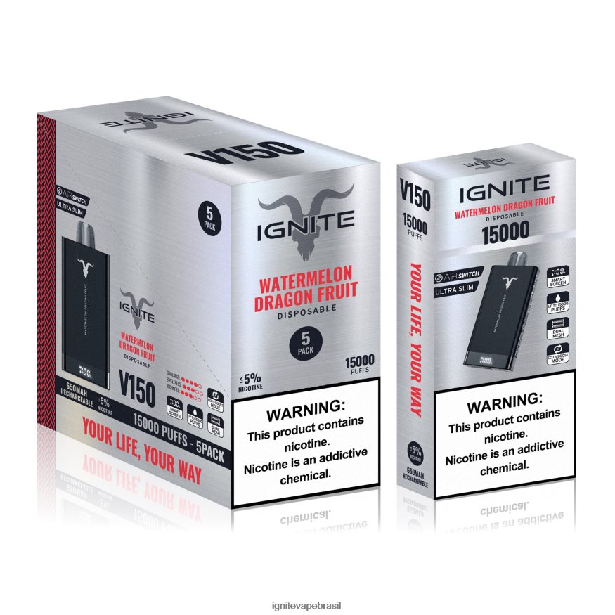 IGNITE V150 caneta vape pacote com 5 - Comprar IGNITE Vape 46LBN410 explosão de frutas vermelhas
