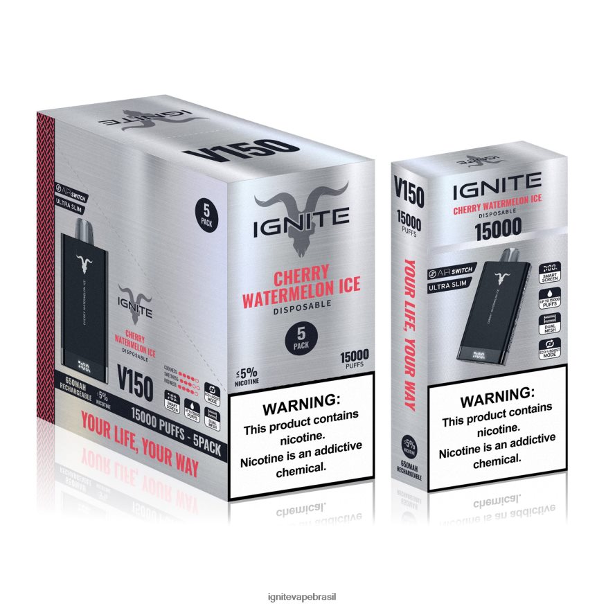 IGNITE V150 caneta vape pacote com 5 - Comprar IGNITE Vape 46LBN410 explosão de frutas vermelhas