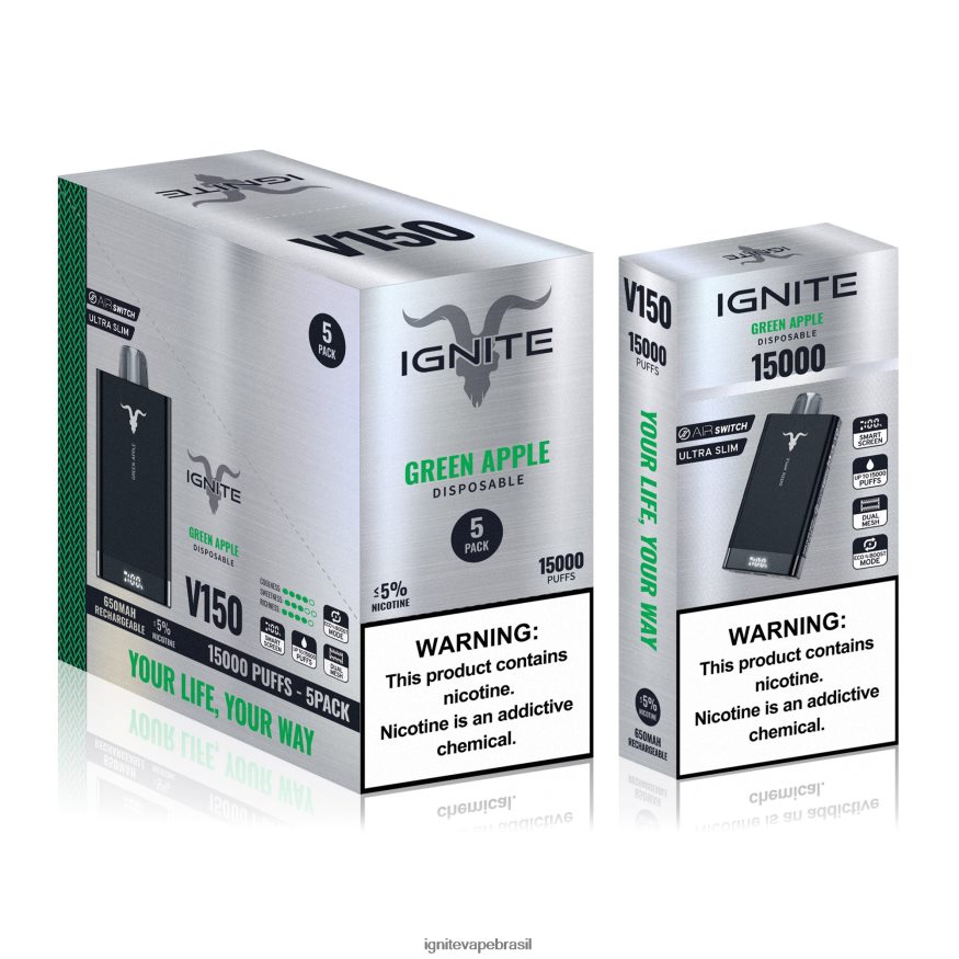 IGNITE V150 caneta vape pacote com 5 - Comprar IGNITE Vape 46LBN410 explosão de frutas vermelhas