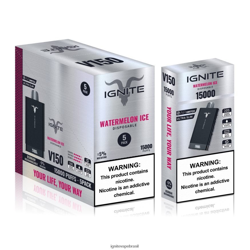 IGNITE V150 caneta vape pacote com 5 - Comprar IGNITE Vape 46LBN410 explosão de frutas vermelhas