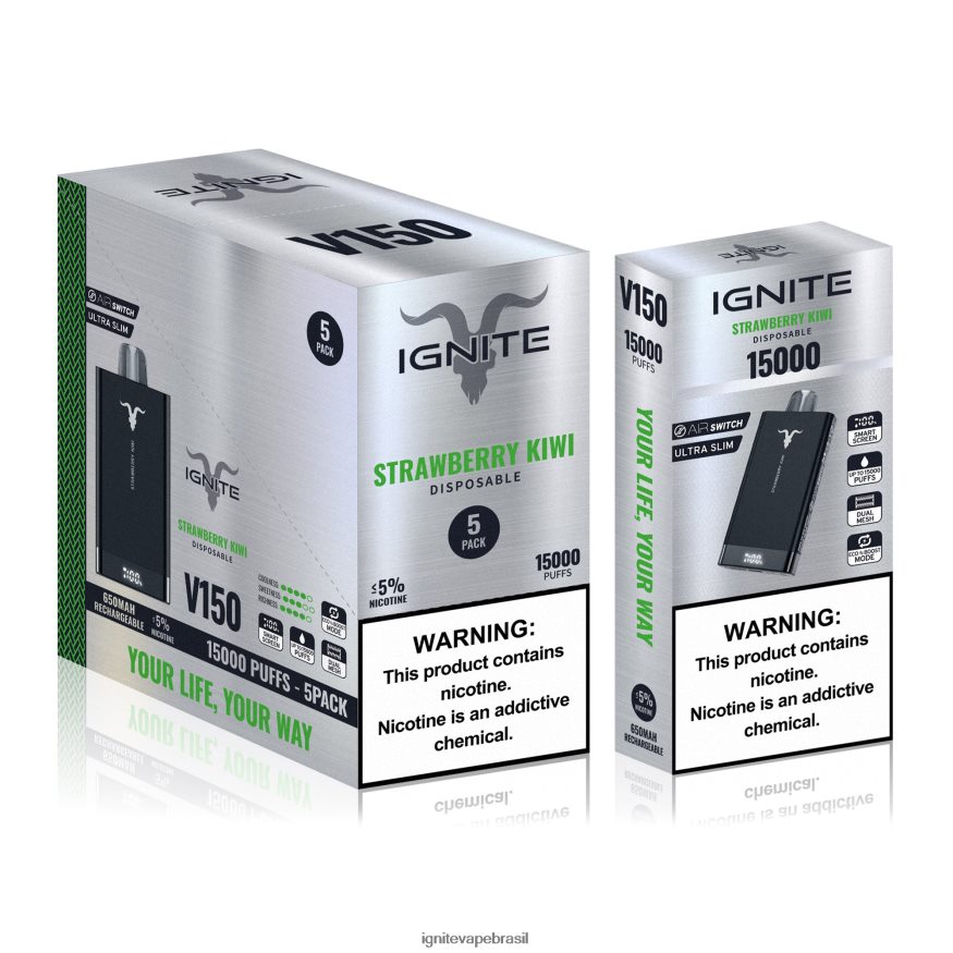 IGNITE V150 caneta vape pacote com 5 - Comprar IGNITE Vape 46LBN410 explosão de frutas vermelhas