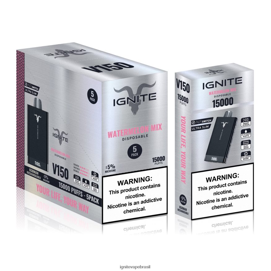 IGNITE V150 caneta vape pacote com 5 - Comprar IGNITE Vape 46LBN410 explosão de frutas vermelhas