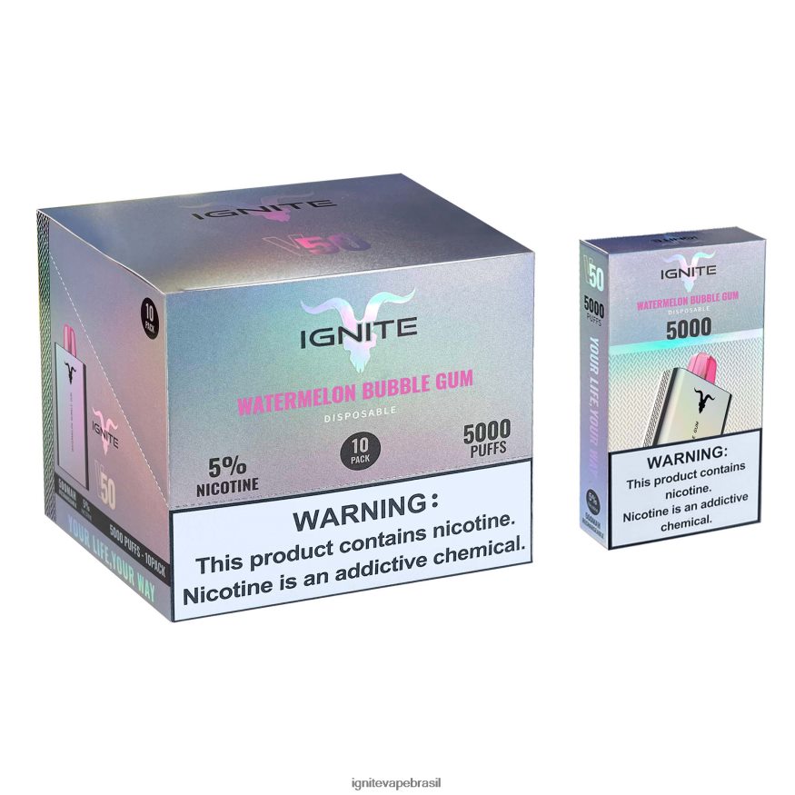 IGNITE V50 caneta vape pacote com 10 - Comprar IGNITE Vape 46LBN4150 chiclete de melancia