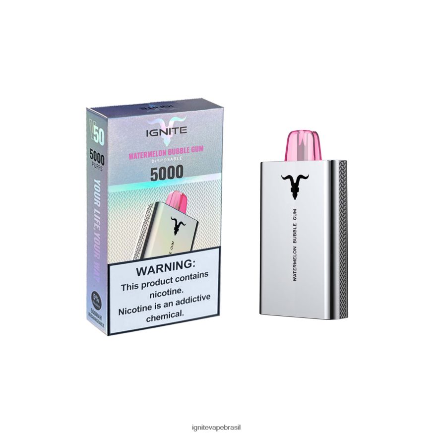 IGNITE V50 caneta vaporizadora - IGNITE Brasil 46LBN4162 chiclete de melancia