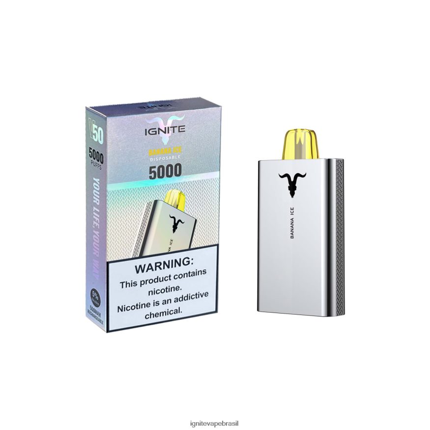 IGNITE V50 caneta vaporizadora - IGNITE Descartável 46LBN4153 gelo de banana