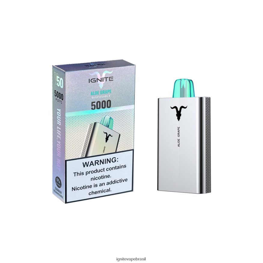 IGNITE V50 caneta vaporizadora - Vape IGNITE Preço 46LBN424 uva aloe