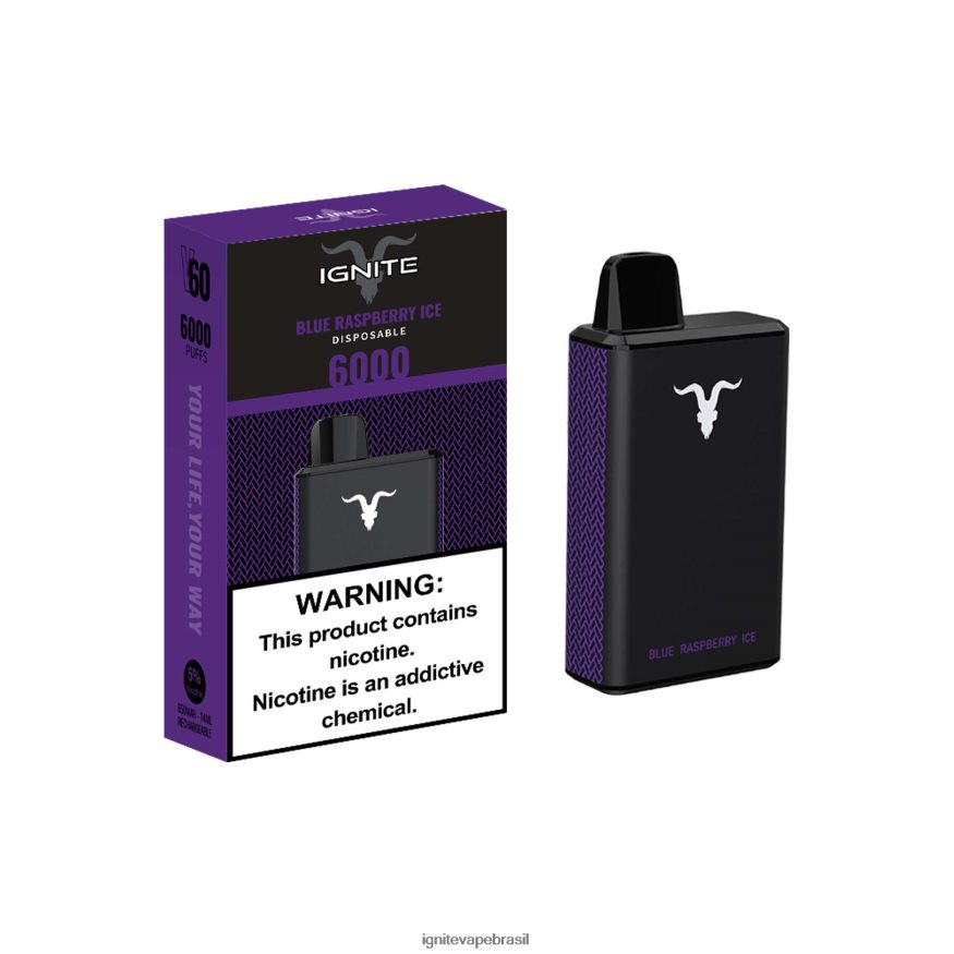 IGNITE V60 caneta vaporizadora - Comprar IGNITE Vape 46LBN430 gelo de framboesa azul