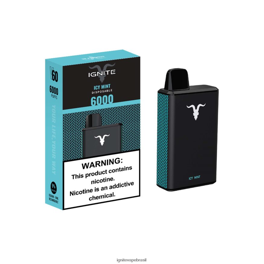 IGNITE V60 caneta vaporizadora - IGNITE Descartável 46LBN433 hortelã gelada