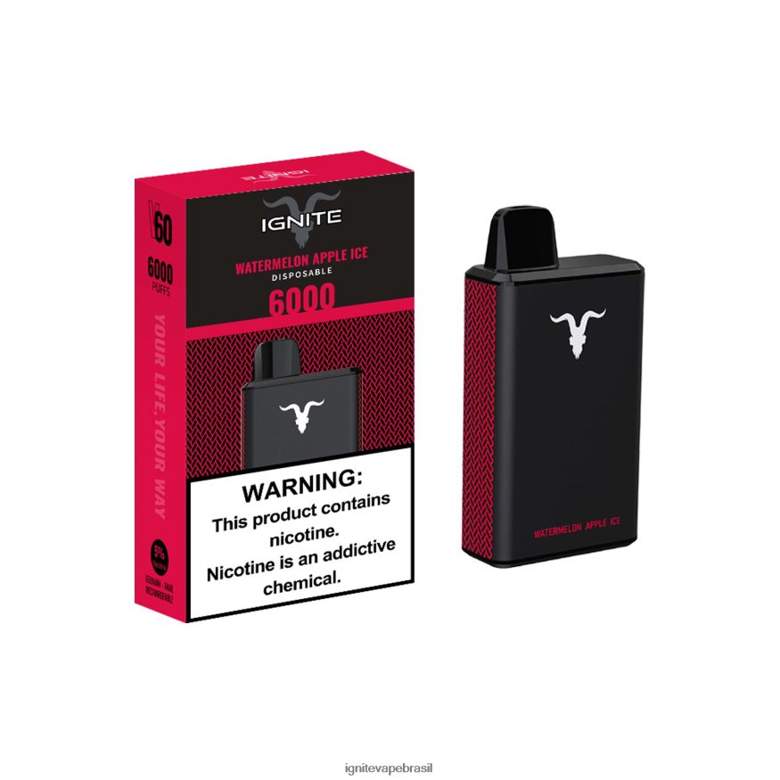 IGNITE V60 caneta vaporizadora - Pod IGNITE Comprar 46LBN439 gelo de melancia e maçã