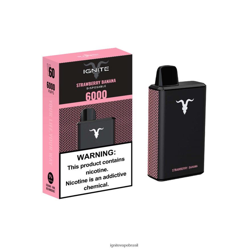 IGNITE V60 caneta vaporizadora - Pod IGNITE Tabaco 46LBN438 morango banana