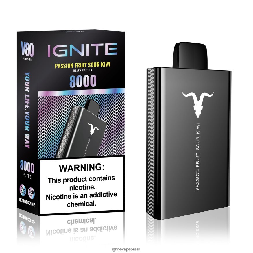 IGNITE V80 caneta vaporizadora - Vape IGNITE Nicotina 46LBN45 cereja de banana