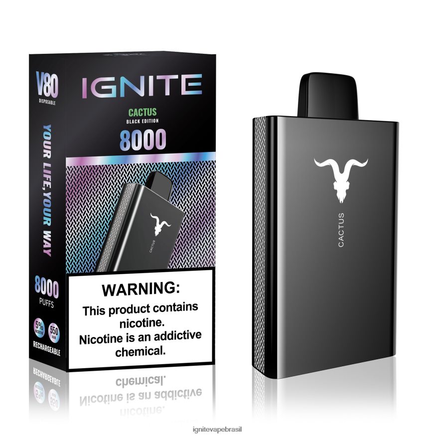 IGNITE V80 caneta vaporizadora - Vape IGNITE Nicotina 46LBN45 cereja de banana