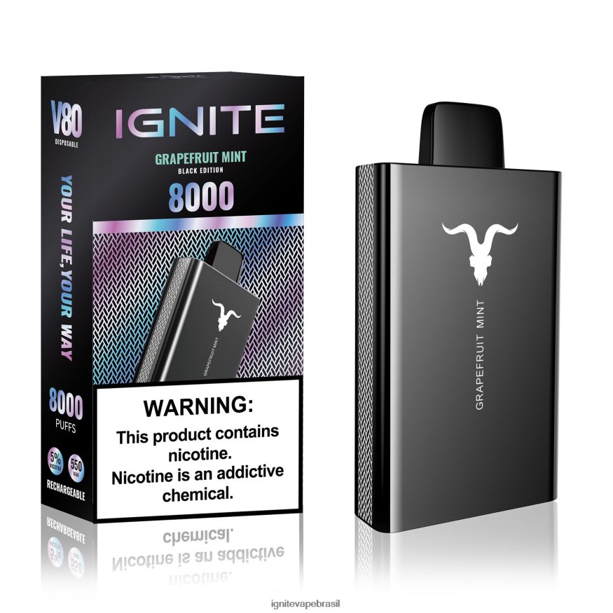 IGNITE V80 caneta vaporizadora - Vape IGNITE Nicotina 46LBN45 cereja de banana