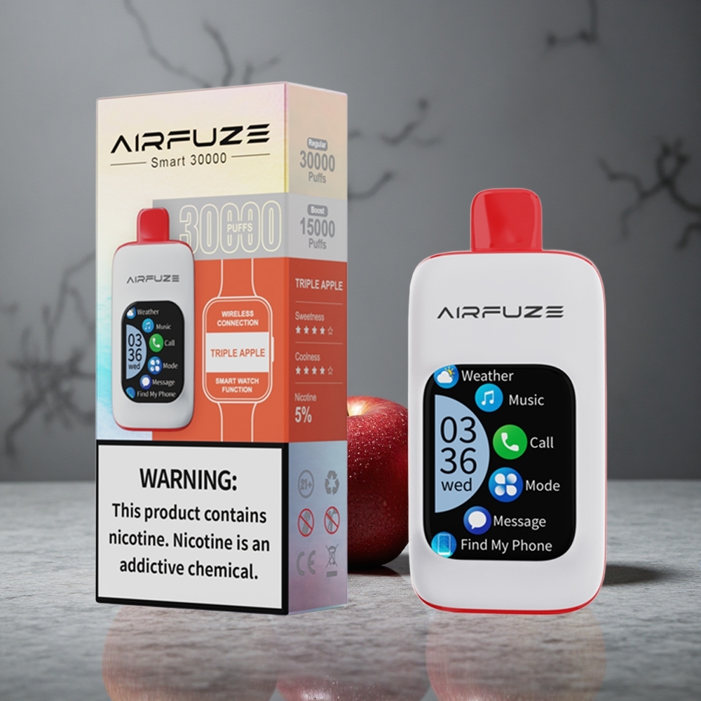 AirFuze Smart 30000 Puffs Maçã Tripla Tela Touch 2.01\" Brazil vape wholesale