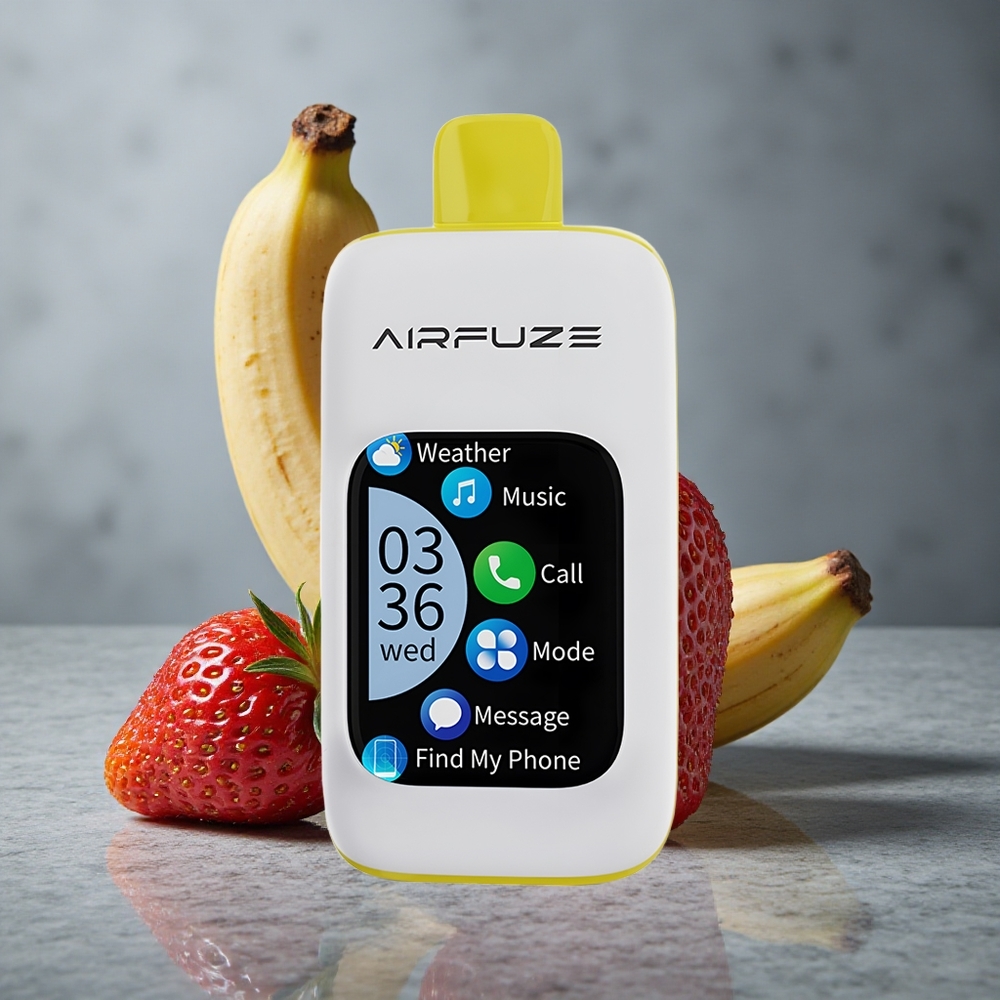AirFuze Smart 30000 Puffs Morango Banana Tela Touch 2.01" Brasil Vape Wholesale
