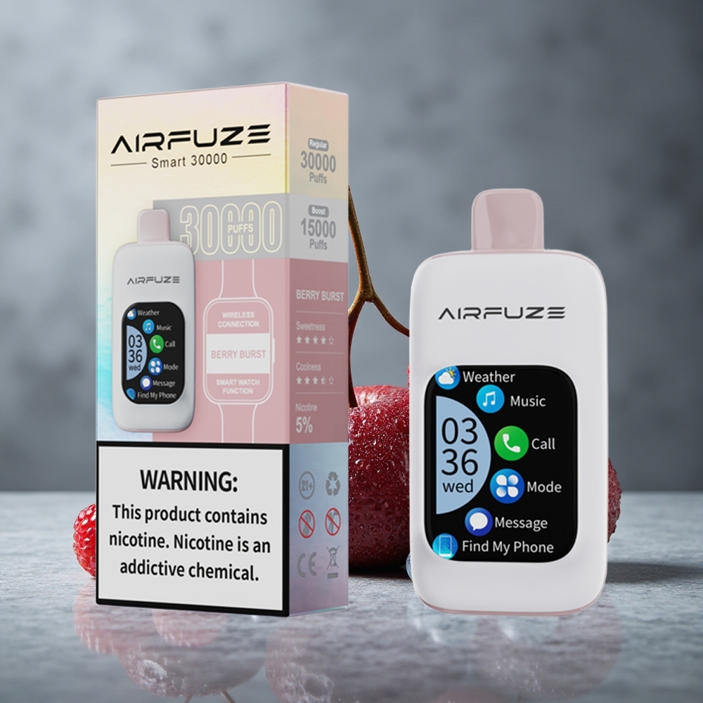 AirFuze Smart 30000 Puffs Vape Descartável Explosão de Frutas Silvestres Tela TFT 2,01\" Toque Brazil vape wholesale