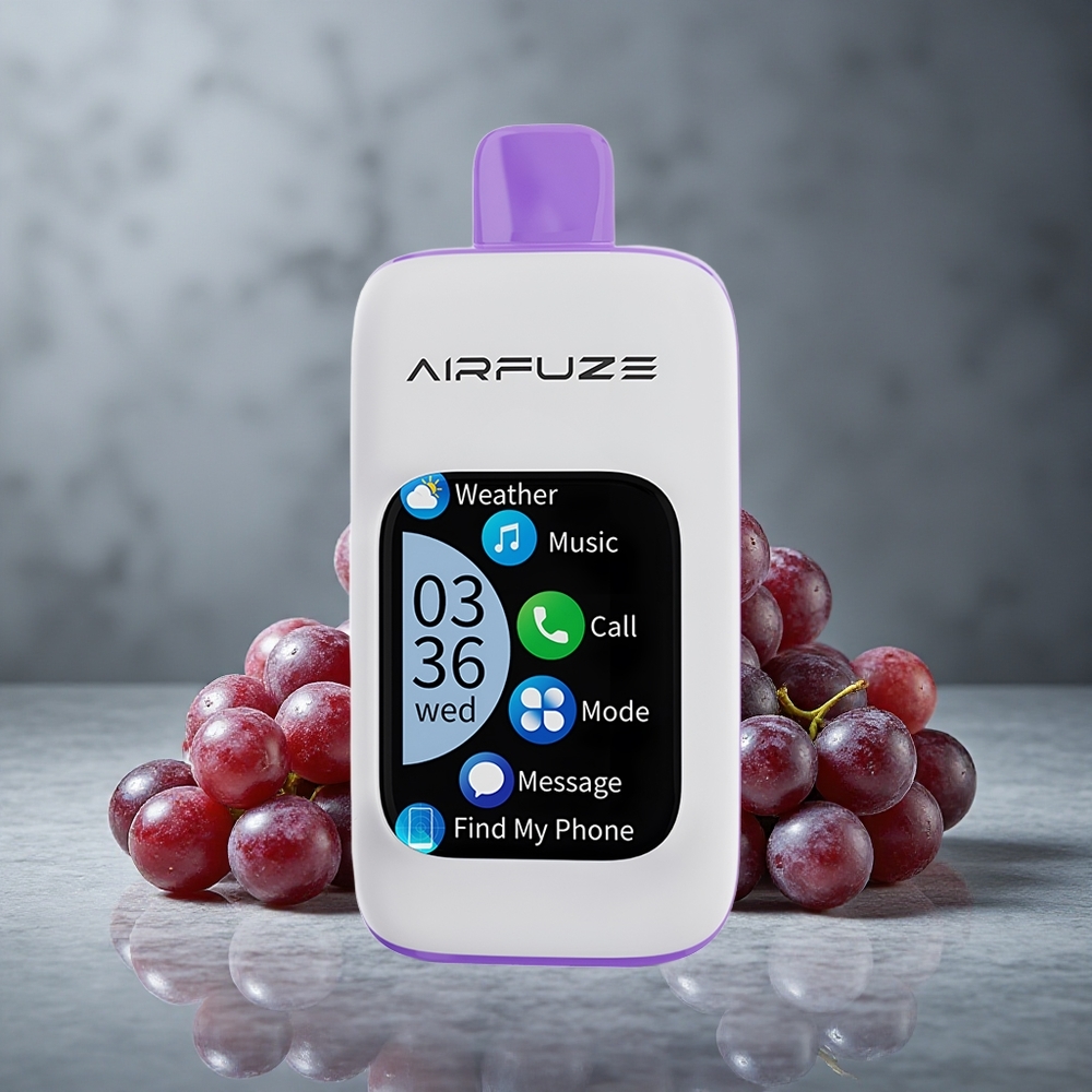 AirFuze Smart 30000 Puffs Vape Descartável Explosão de Uva Tela Touch 2.01" Brazil vape wholesale