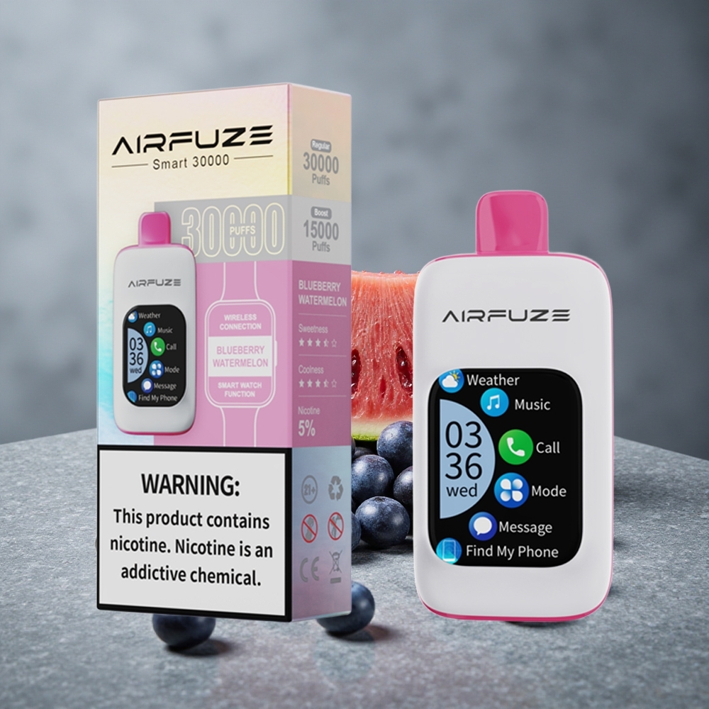 AirFuze Smart 30000 Puffs Vape Descartável Mirtilo Melancia Tela Touch 2.01\" Brazil vape wholesale