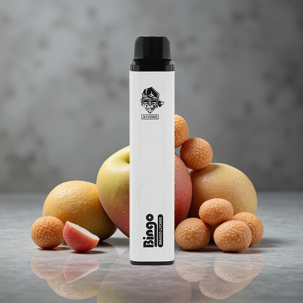 Aivono AIM BINGO 4000 Puffs Manga Lichia Tamanho Compacto 21 123mm Bateria 1000mAh Recarregável Brazil vape wholesale