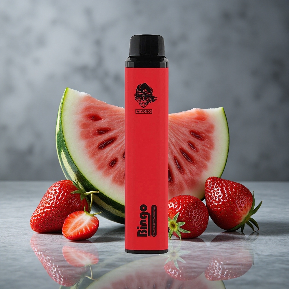 Aivono AIM BINGO 4000 Puffs Morango Melancia Tamanho Compacto 21 123mm Brasil Vape Wholesale