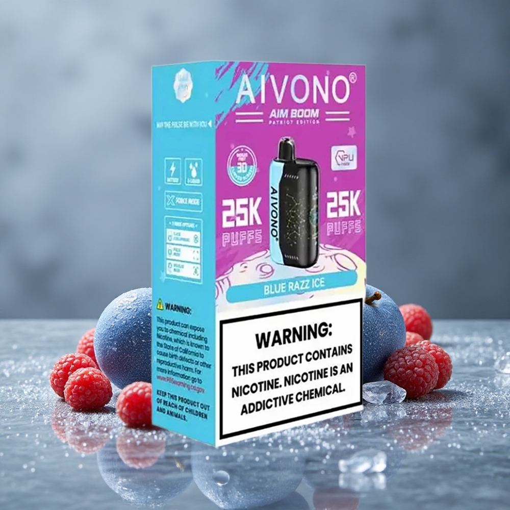 Aivono AIM BOOM 25000 Puffs Blue Razz Ice 28ml Capacidade de Líquido Brazil vape wholesale