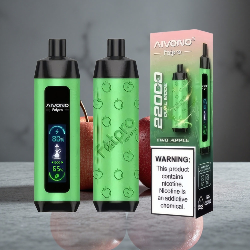 Aivono AIM FATPRO 22000 Puffs Dois Sabores de Maçã 28ml Recarregável Brazil vape wholesale