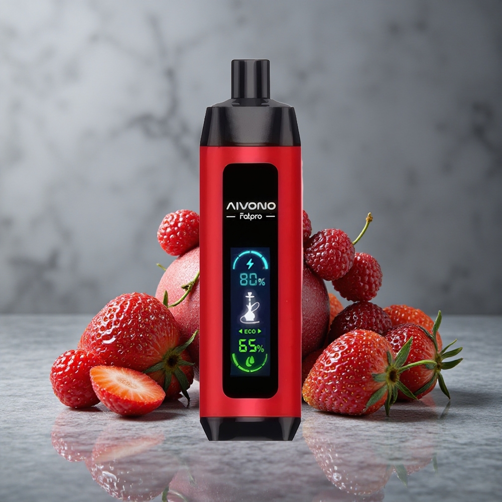 Aivono AIM FATPRO 22000 Puffs Sabor Morango Punch 28ml E-líquido Recarregável Brazil vape wholesale
