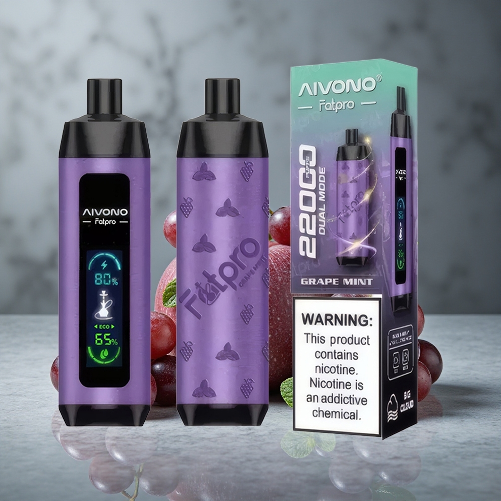Aivono AIM FATPRO 22000 Puffs Vape Uva Menta 28ml E-líquido Brazil vape wholesale