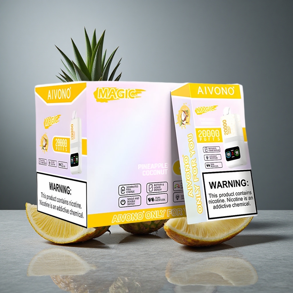 Aivono AIM MAGIC 20000 Puffs Abacaxi Coco 26ml Dual Mesh Coils Brazil vape wholesale