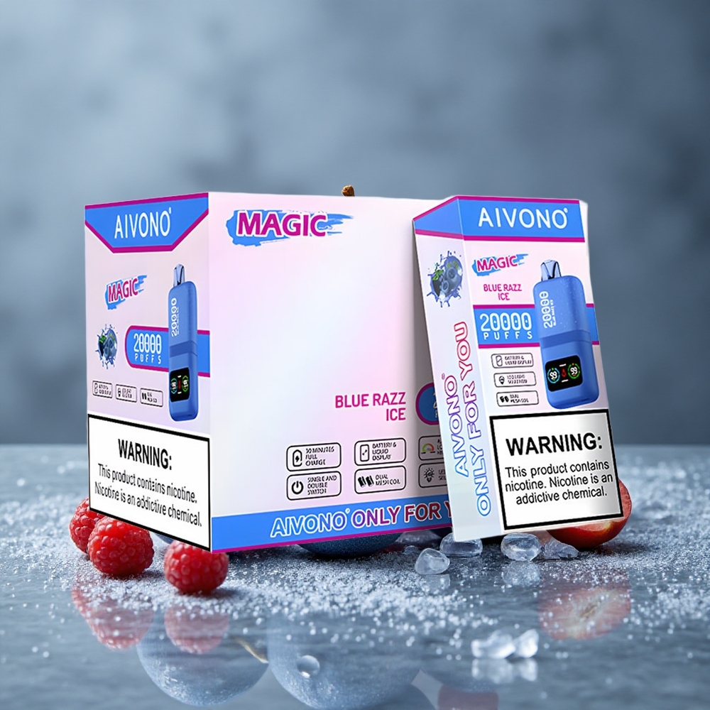 Aivono AIM MAGIC 20000 Puffs Blue Razz Ice 26ml E-líquido Dual Mesh Coils Brazil vape wholesale