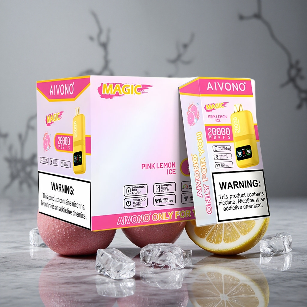 Aivono AIM MAGIC 20000 Puffs Limão Rosa Gelado Dual Mesh Coils Brazil vape wholesale