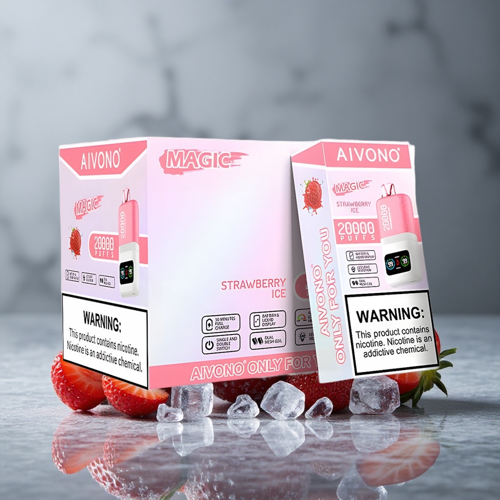 Aivono AIM MAGIC 20000 Puffs Morango Gelo com 26ml E-líquido Brazil vape wholesale