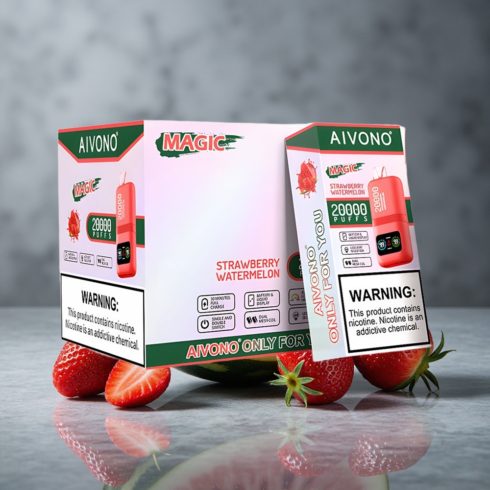 Aivono AIM MAGIC 20000 Puffs Morango Melancia Tipo-C Recarregável Brazil vape wholesale