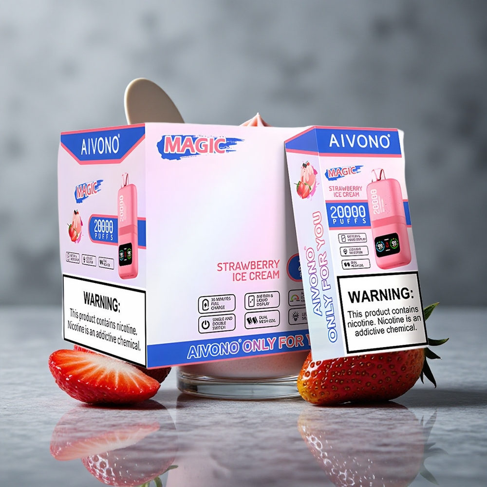 Aivono AIM MAGIC 20000 Puffs Morango Sorvete Dual Mesh Coils Brazil vape wholesale