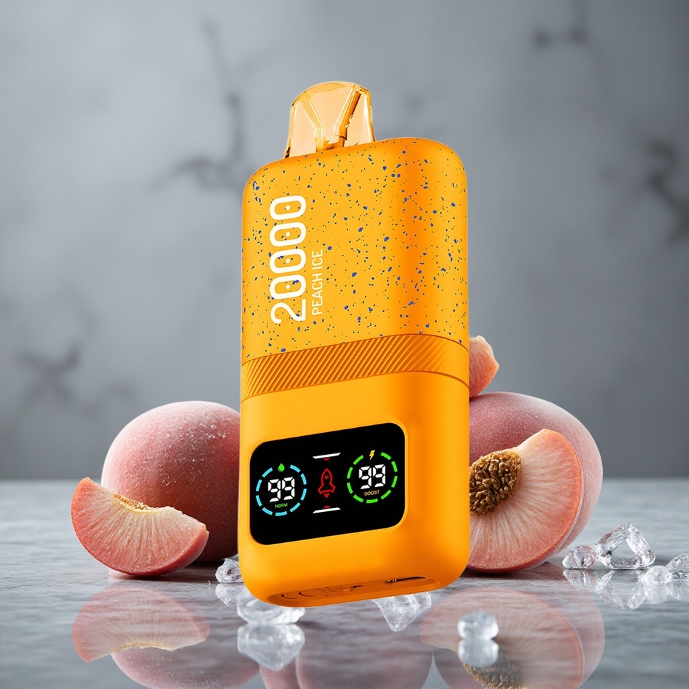Aivono AIM MAGIC 20000 Puffs Pêssego Gelo LCD Display Type-C Recarregável Brazil vape wholesale