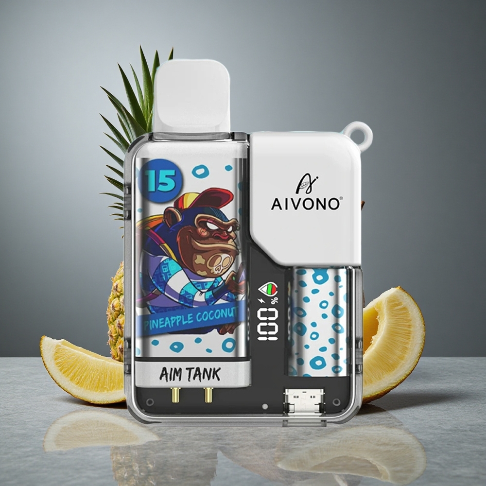 Aivono AIM-TANK 9500 Puffs Abacaxi Coco 18ml LCD Display Brazil vape wholesale
