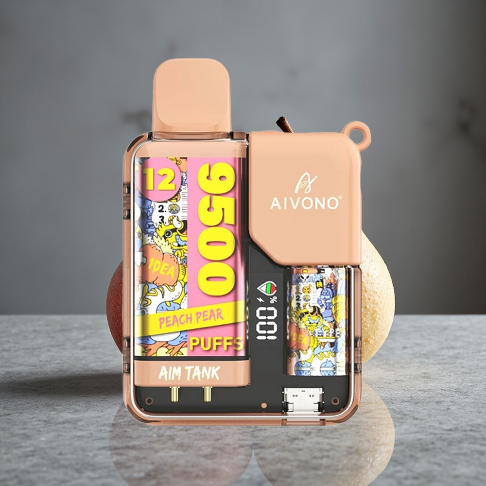 Aivono AIM-TANK 9500 Puffs Pêssego Pera 18ml Capacidade Brasil vape wholesale