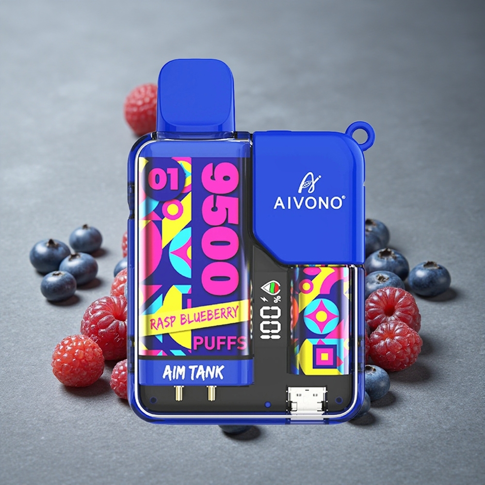 Aivono AIM-TANK 9500 Puffs Sabores Framboesa e Mirtilo 18ml Brasil Vape Wholesale