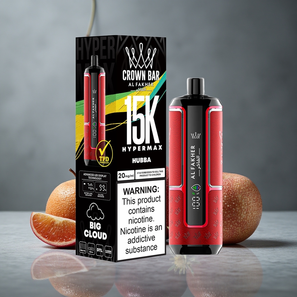 Al Fakher Crown Bar 15K Hypermax 22ml 15000 Puffs Compacto Brasil vape wholesale