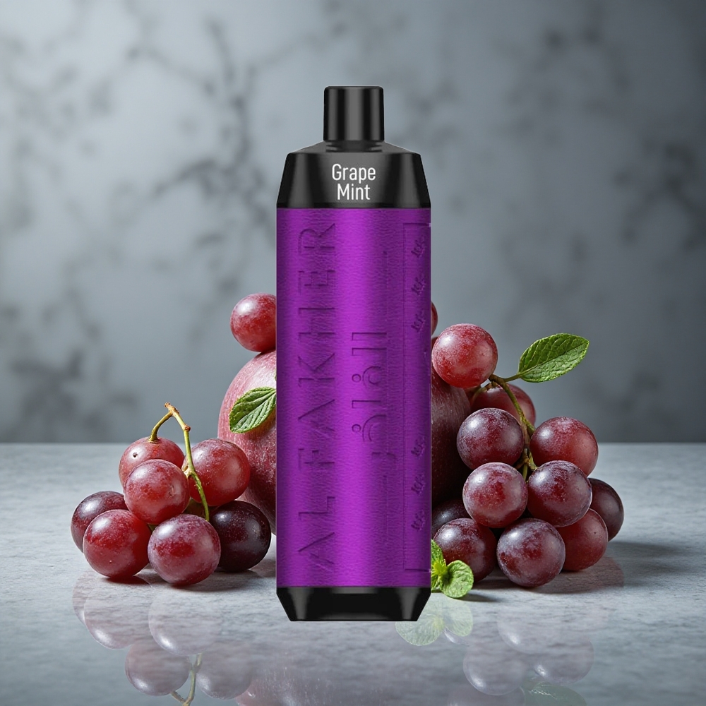 Al Fakher Crown Bar 8000 Crystal Descartável Vape Uva Hortelã 18ml Capacidade Brazil vape wholesale