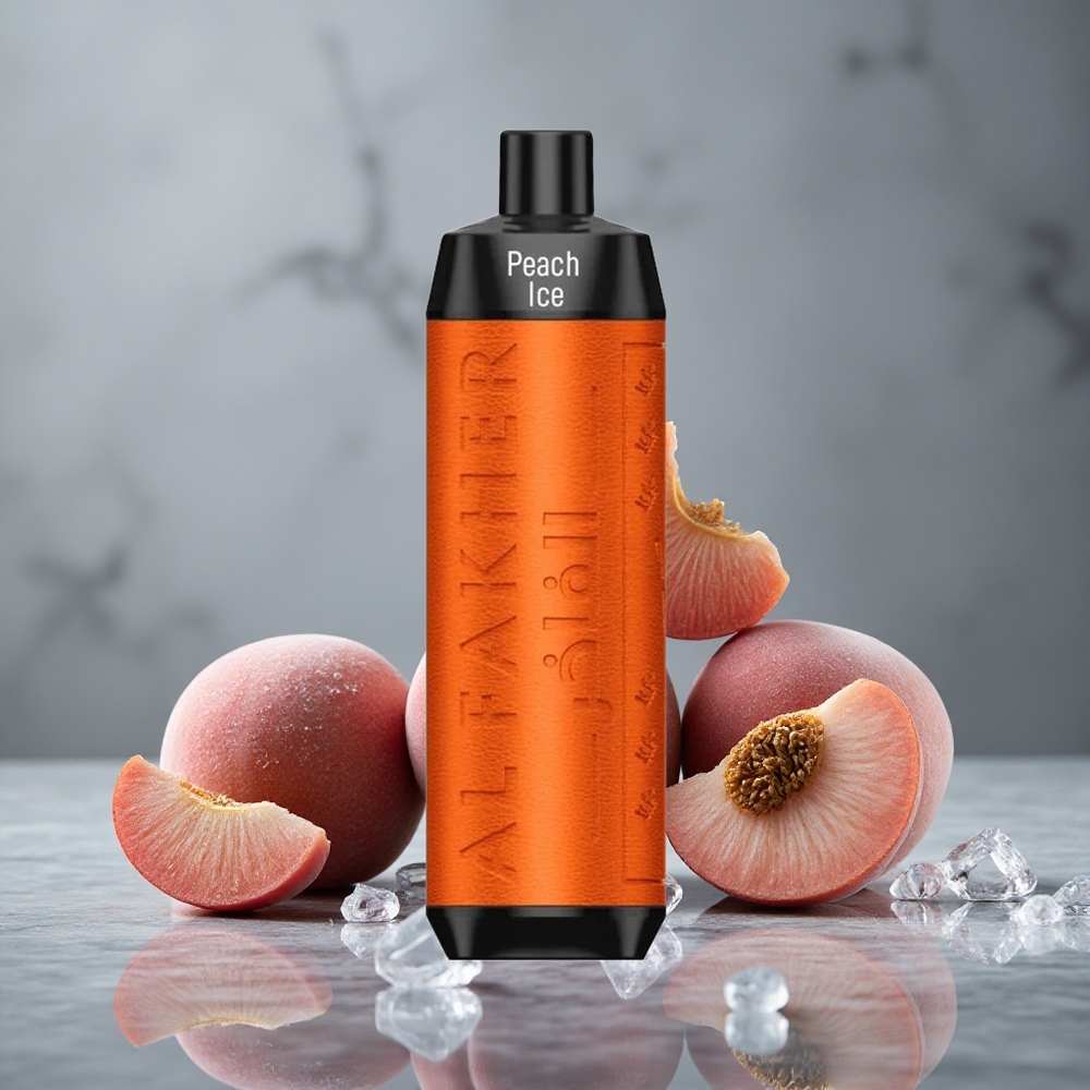 Al Fakher Crown Bar 8000 Crystal Vape Descartável Pêssego Gelo com 8000 Puffs e bateria 600mAh Brazil vape wholesale