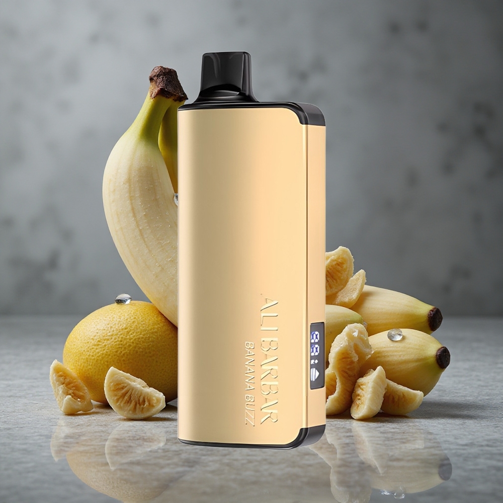 Alibarbar Ingot 9000 Puffs Banana Buzz Vape Descartável 22ml Capacidade Brasil vape wholesale