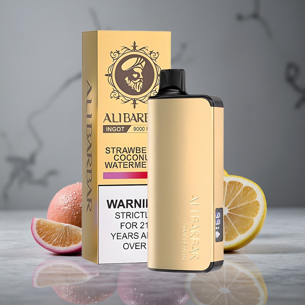 Alibarbar Ingot 9000 Puffs Limão Rosa 22ml Capacidade de Líquido Brazil vape wholesale