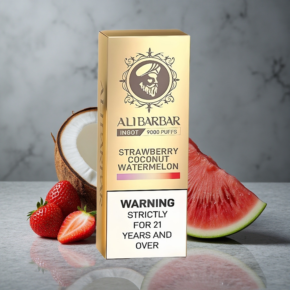Alibarbar Ingot 9000 Puffs Morango Coco Melancia 22ml Capacidade Brasil vape wholesale