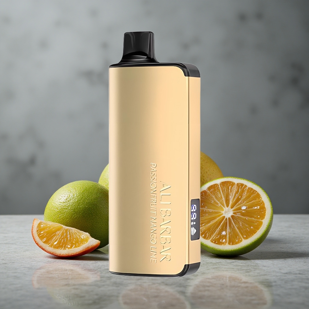Alibarbar Ingot 9000 Puffs Vape Descartável Maracujá Manga Lima 22ml LED Display Brazil vape wholesale
