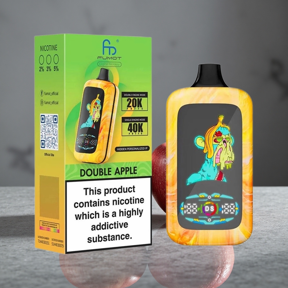 Fumot Digital Monkey 40000 Puffs Dupla Maçã Dual Mesh Coil Brazil vape wholesale